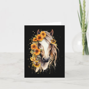 Just A Girl Who Loves Horses Co. Sunflower Horse P Card