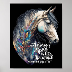 Just A Girl Who Loves Horses Co. Womens Black Bohe Poster