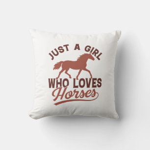 Just A Girl Who Loves Horses Cushion