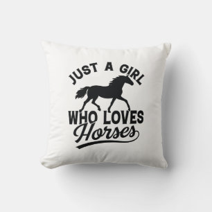 Just A Girl Who Loves Horses Cushion