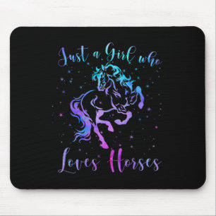 Just A Girl Who Loves Horses Equestrian Rider Wome Mouse Pad