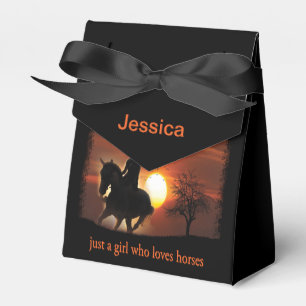 just a girl who loves horses favour box