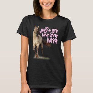 Just a Girl Who Loves Horses Girls Rodeo Horse Kid T-Shirt