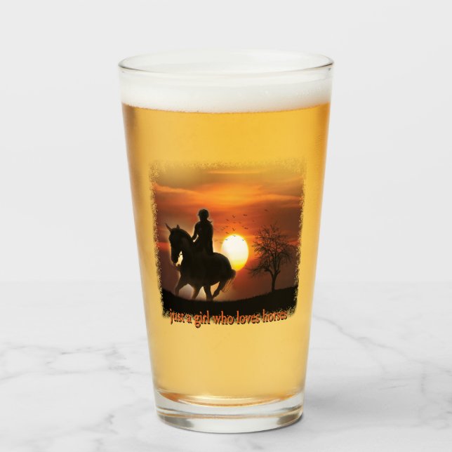 just a girl who loves horses glass (Front Filled)