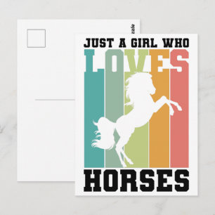 Just a girl who loves Horses Horse Girl Postcard