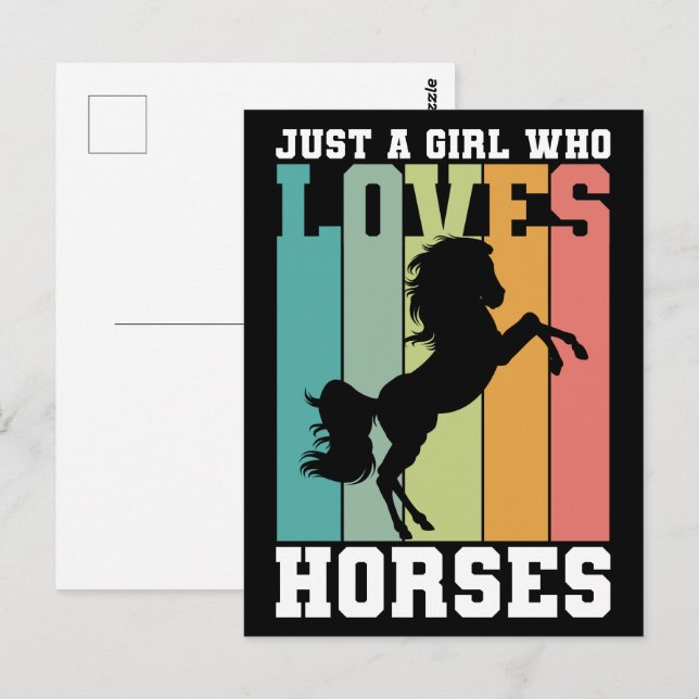 Just a girl who loves Horses | Horse Girl Postcard (Front/Back)