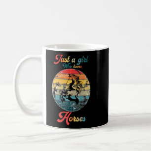 Just A Girl Who Loves Horses Horse Riding Vintage Coffee Mug