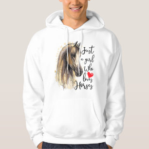 Just A Girl Who Loves Horses Horse Women Riding Gi Hoodie