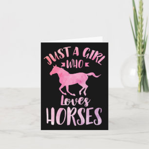 Just A Girl Who Loves Horses Horseback Riding Card
