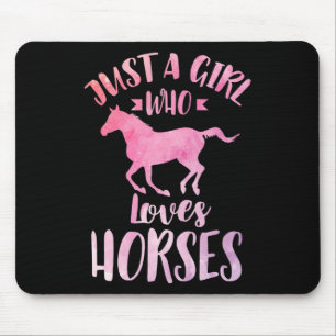 Just A Girl Who Loves Horses Horseback Riding  Mouse Pad