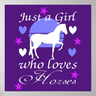 Just A Girl Who Loves Horses in Purple     Poster