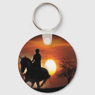 just a girl who loves horses key ring