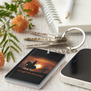 just a girl who loves horses key ring