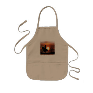 just a girl who loves horses kids apron