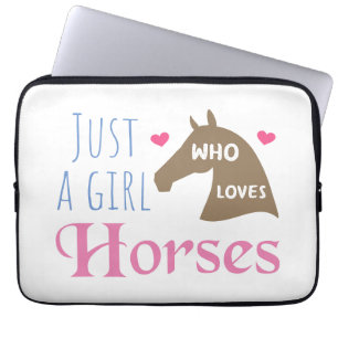 Just a girl who loves Horses Laptop Sleeve