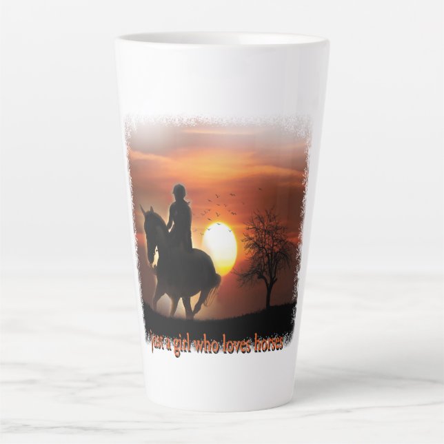 just a girl who loves horses latte mug (Front)