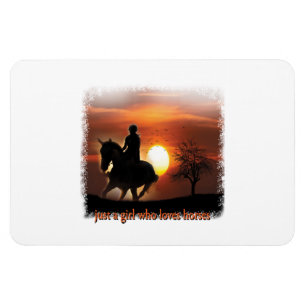 just a girl who loves horses magnet