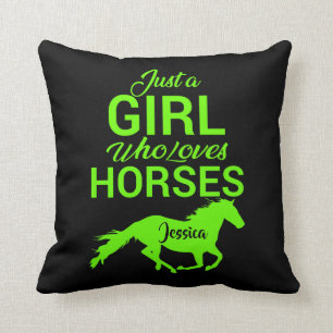 Just A Girl Who Loves Horses Personalised    Cushion
