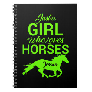 Just A Girl Who Loves Horses Personalised Notebook
