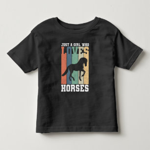 Just a girl who loves Horses Retro Vintage Horse Toddler T-Shirt