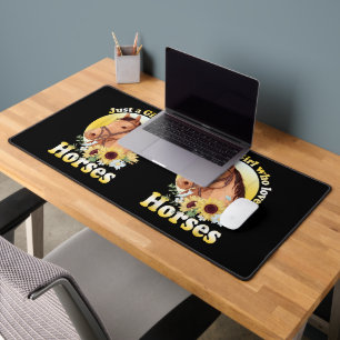 Just A Girl Who Loves Horses Riding Girls Desk Mat