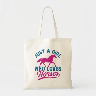 Just A Girl Who Loves Horses Tote Bag