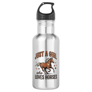 Just A Girl Who Loves Horses Vintage Horse Shirt_1 532 Ml Water Bottle