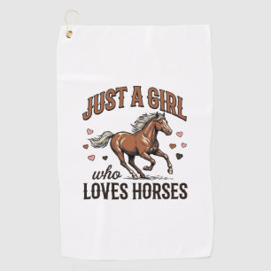 Just A Girl Who Loves Horses Vintage Horse Shirt_1 Golf Towel