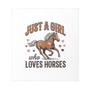 Just A Girl Who Loves Horses Vintage Horse Shirt_1 Notepad