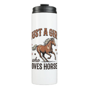 Just A Girl Who Loves Horses Vintage Horse Shirt_1 Thermal Tumbler