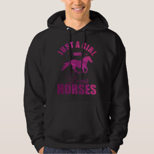 Just A Girl Who Loves Horses Watercolor Horse Hoodie