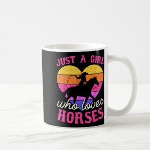 Just A Girl Who Loves Horses Women Cowgirl Animal Coffee Mug