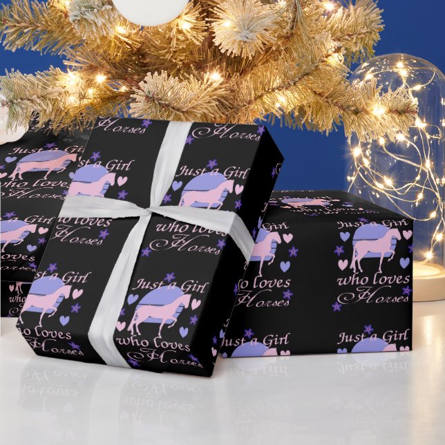 Just A Girl Who Loves Horses   Wrapping Paper (Holidays)