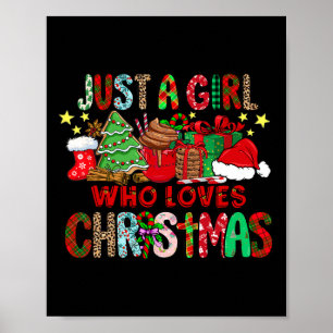 Just A Girl Who Loves Hot Cocoa Fun Christmas Poster