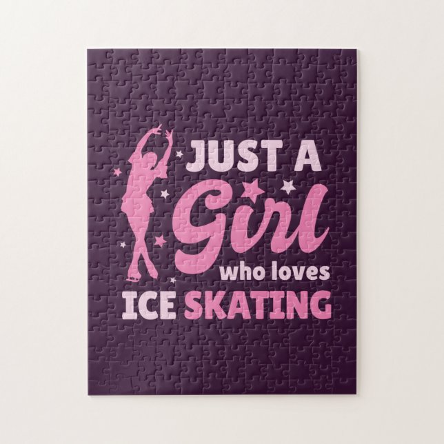 Just A Girl Who Loves Ice Skating Jigsaw Puzzle (Vertical)