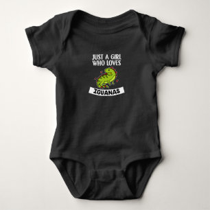 Just A Girl Who Loves Iguanas Cute Lizard Iguana Baby Bodysuit