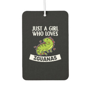 Just A Girl Who Loves Iguanas Cute Lizard Iguana Car Air Freshener