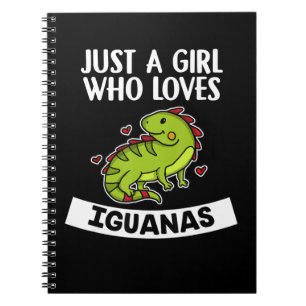 Just A Girl Who Loves Iguanas Cute Lizard Iguana Notebook