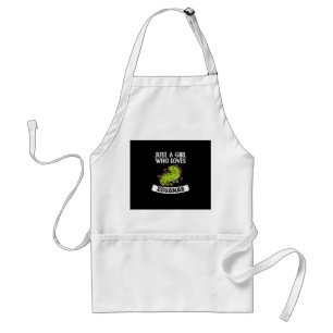 Just A Girl Who Loves Iguanas Cute Lizard Iguana Standard Apron