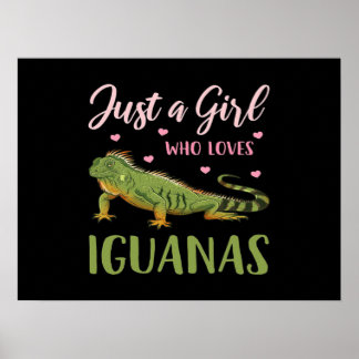 Just A Girl Who Loves Iguanas Poster