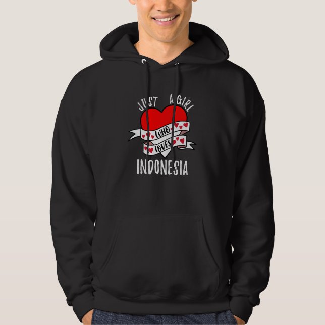 Just A Girl Who Loves Indonesia Hoodie (Front)