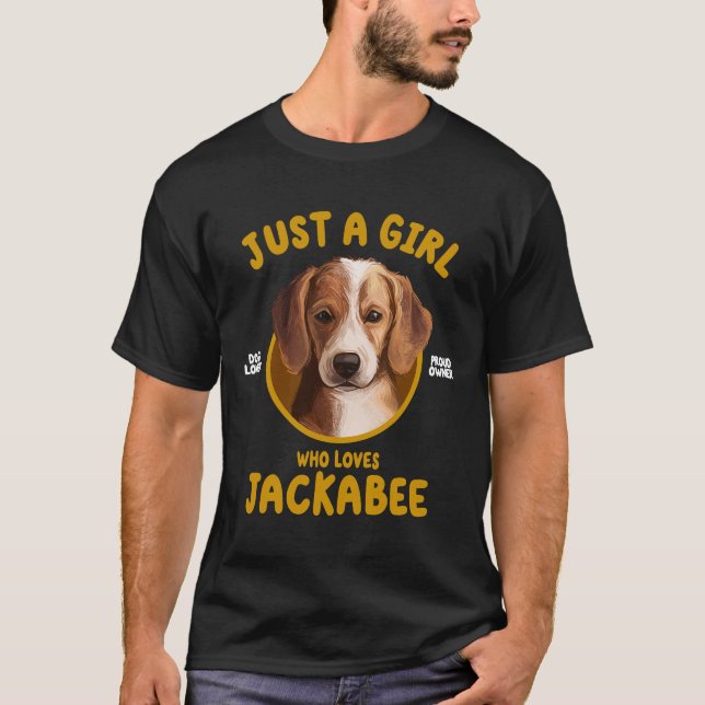 Just A Girl Who Loves Jackabee Dog T-Shirt (Front)