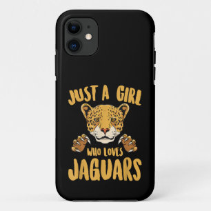 Just a Girl Who Loves Jaguars Funny Jaguar Women G iPhone 11 Case