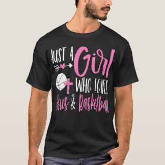 Just a Girl Who Loves Jesus and Basketball Christi T-Shirt