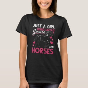 Just A Girl Who Loves Jesus And Horses Christ Devo T-Shirt