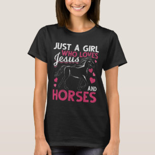 Just A Girl Who Loves Jesus And Horses Christ Devo T-Shirt