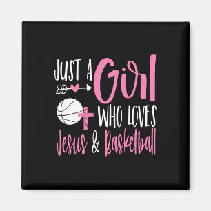 Just A Girl Who Loves Jesus And Sketll Christian W Magnet
