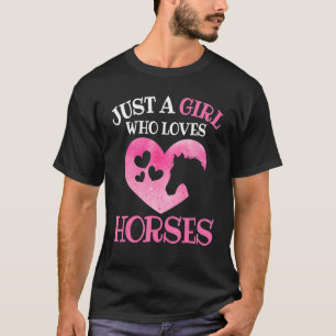Just A Girl Who Loves Jesus Horses Riding Horse Gi T-Shirt