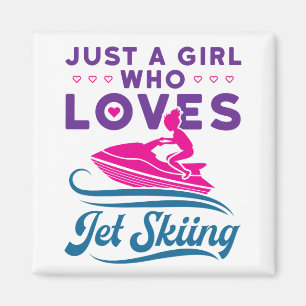 Just a Girl Who Loves Jet Skiing PWC Magnet