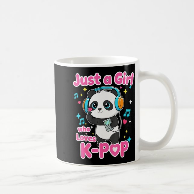 Just A Girl Who Loves K-p Cute Panda  Coffee Mug (Right)